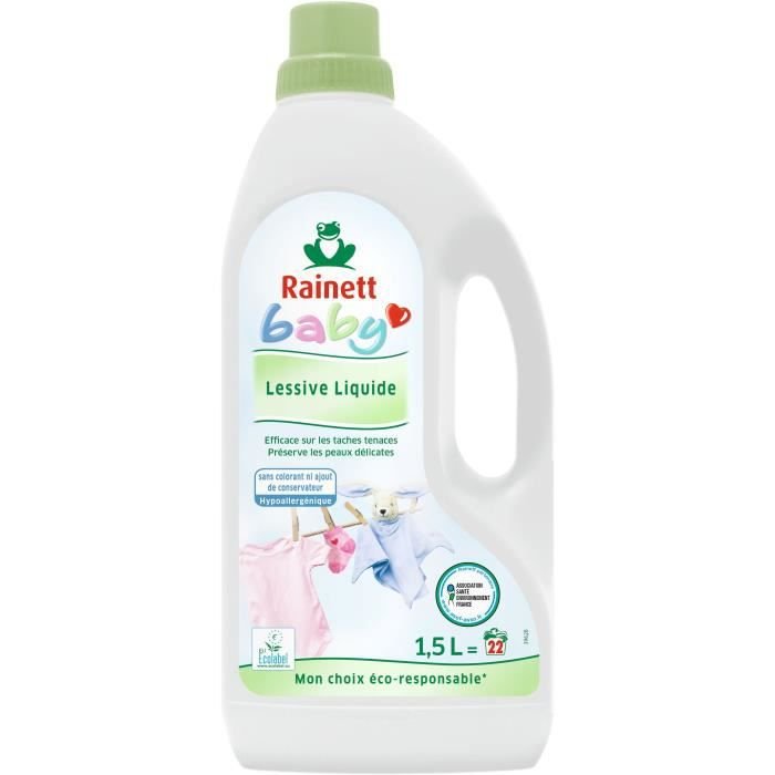 Rainett Baby Lessive Liquide Ecolabel Camomille 1,5L 