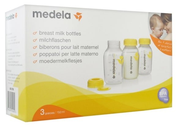Medela Pack 3 Biberons 150ml pour lait maternel