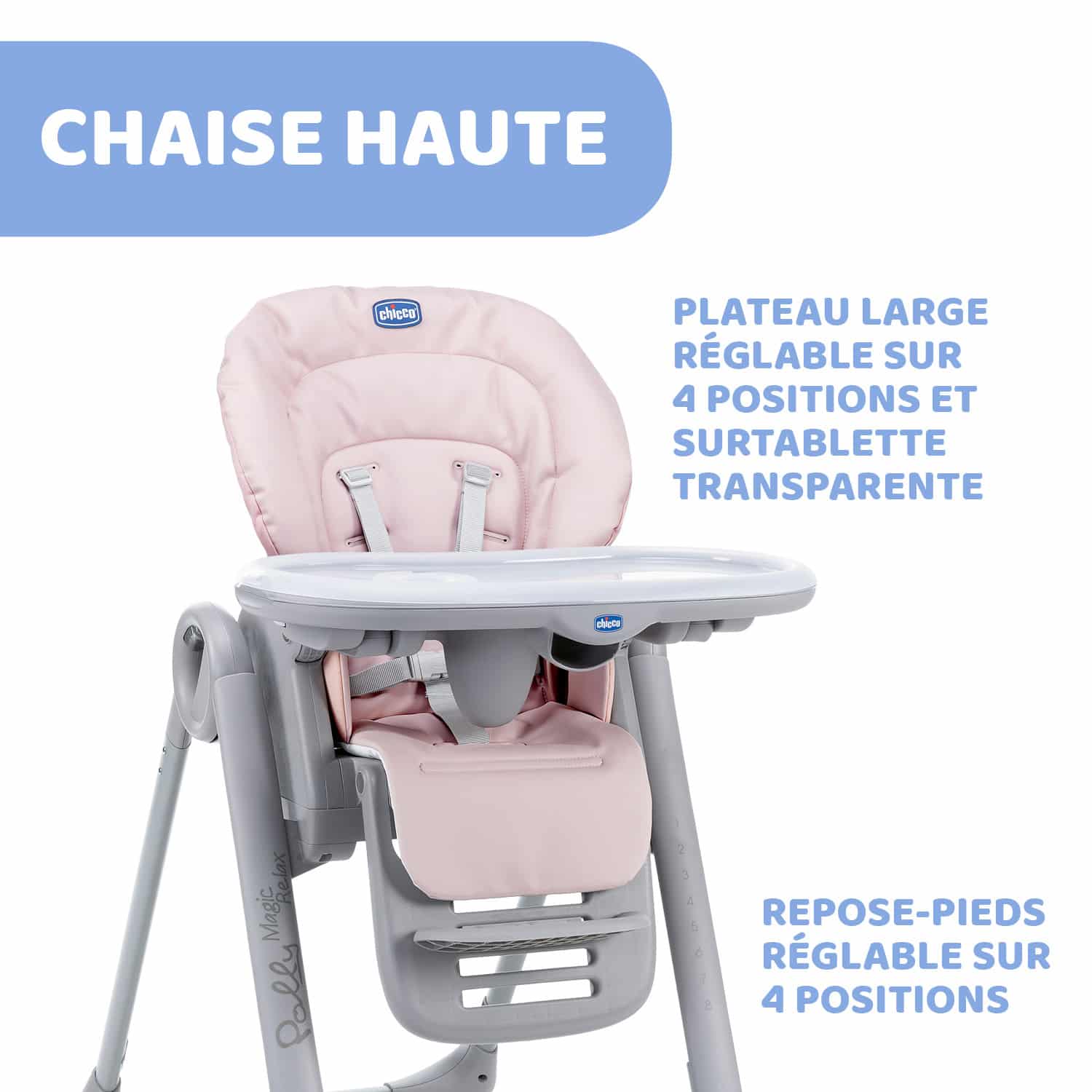 Chicco Chaise haute Polly Magic Relax Paradise Pink 