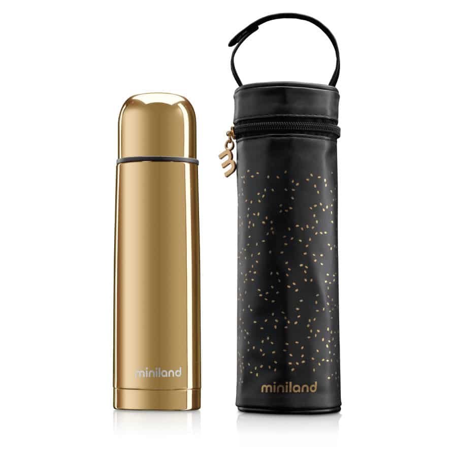 Miniland Thermos Deluxe avec Pochette isotherme Gold 500ml