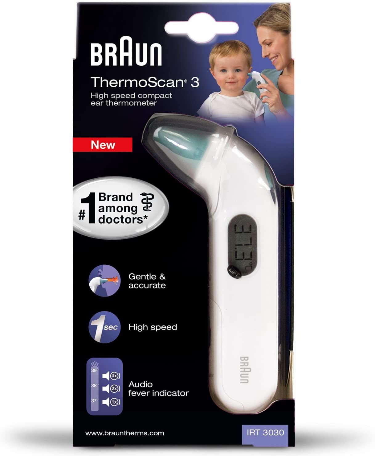 Thermomètre Braun thermoscan-3 oreille 1 ea