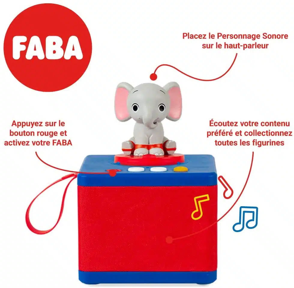 FABA - Histoires blanches - Histoires d'histoires pour enfants, caisse  audio avec personnage sonore Ele l'éléphant, jeu éducatif, contenu de 0 à 6  ans : : Jouets