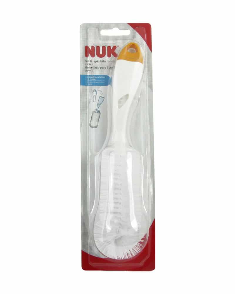 NUK Brosse flexible 2 en 1 pour biberon et tétine 