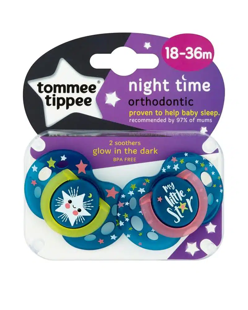 Tommee Tippee Sucette Night time Orthodontic 18-36m