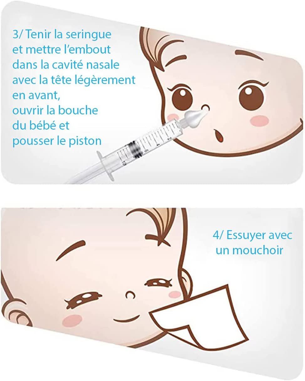 Pack de 2 seringues nasales mouche nez pour bébé - Babyfive Maroc