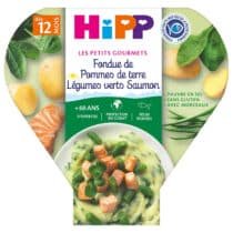 Retrouvez HiPP Fondue de Pommes de terre Légumes verts Saumon aux meilleurs prix sur Bebemaman.ma . Livraison à domicile partout au Maroc.