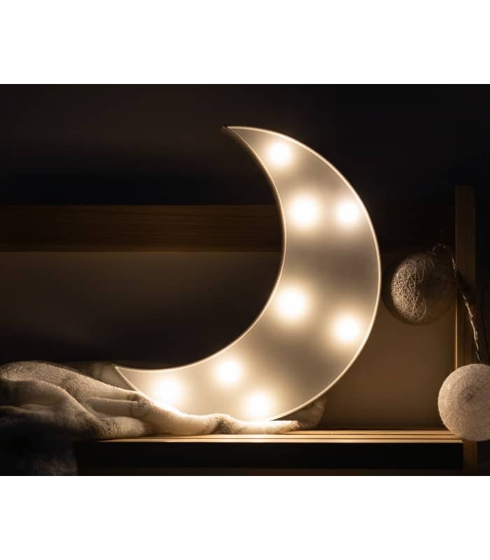 Kiokids Lampe Led Lune Grise 24,5x17,5cm 