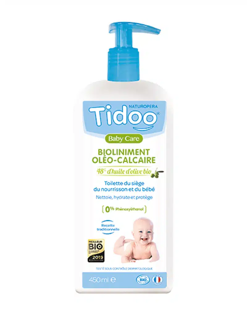 Liniment oléo-calcaire bio Liniderm - nettoie et protège bébé