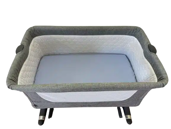 Drap housse pour cododo/berceau/couffin - gris étoiles blanc main image 1