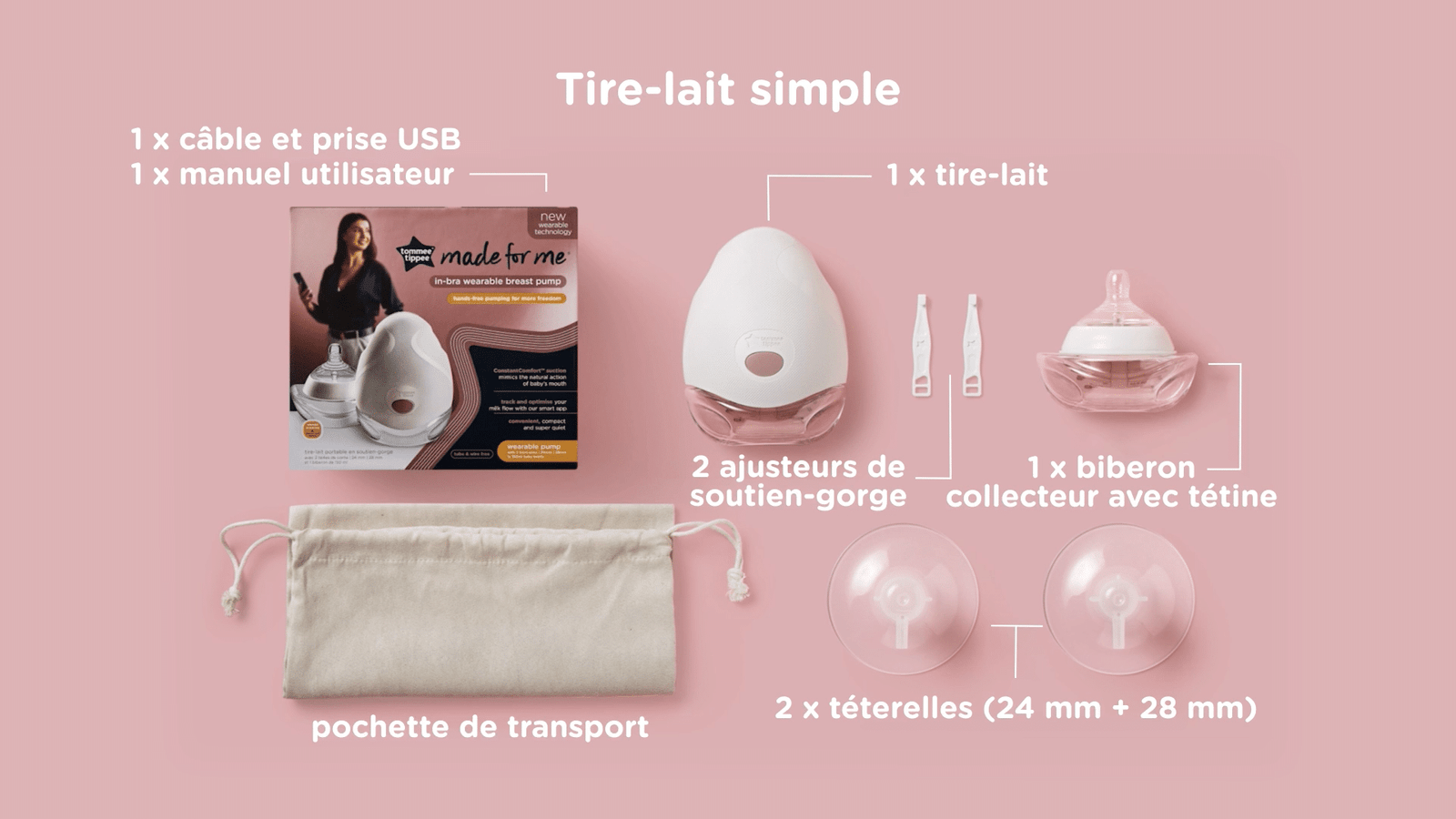Bebemaman-Tommee Tippee Tire-lait portable Made for Me-Simple