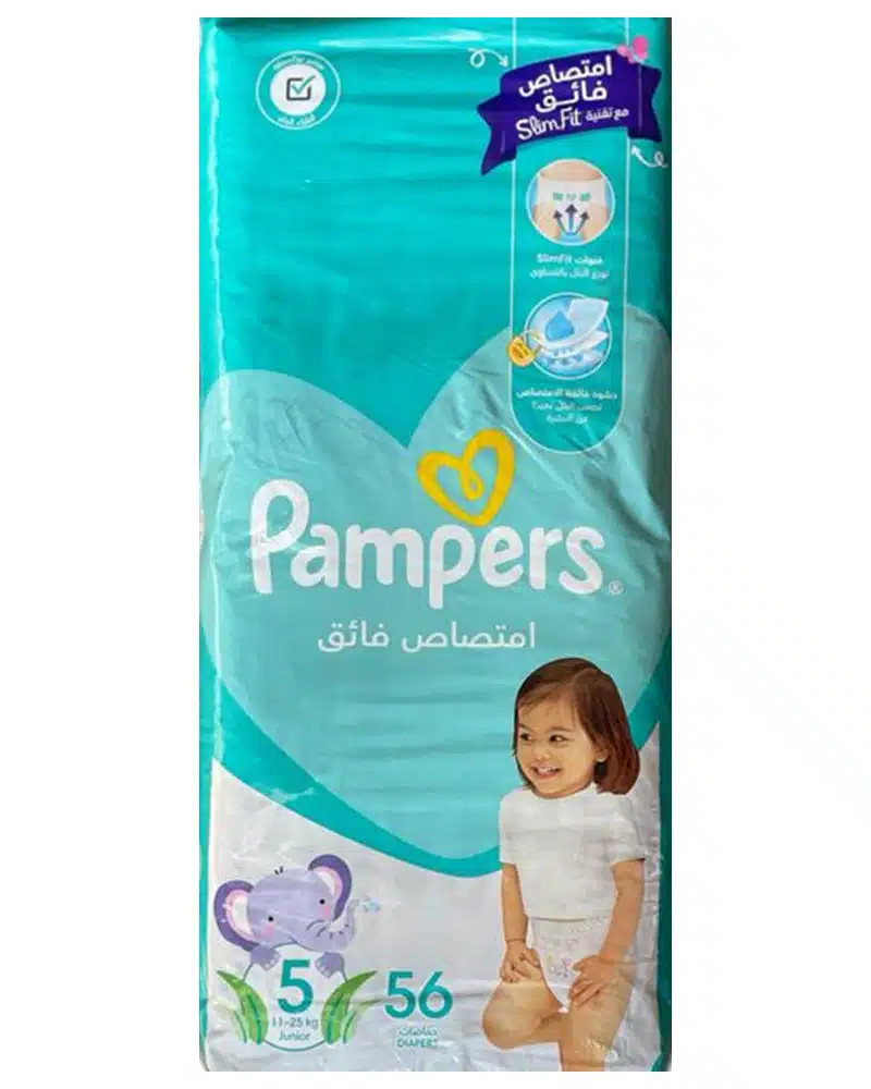 Pampers Baby-dry Taille 5 (11-25 kg) - 56 Couches 