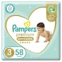 PAMPERS Baby-dry couches taille 3 (6-10kg) 52 couches pas cher 