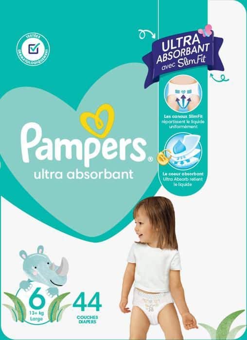 Couches Pampers Premium Protection Taille 6 (13+ kg) - 144 Couches
