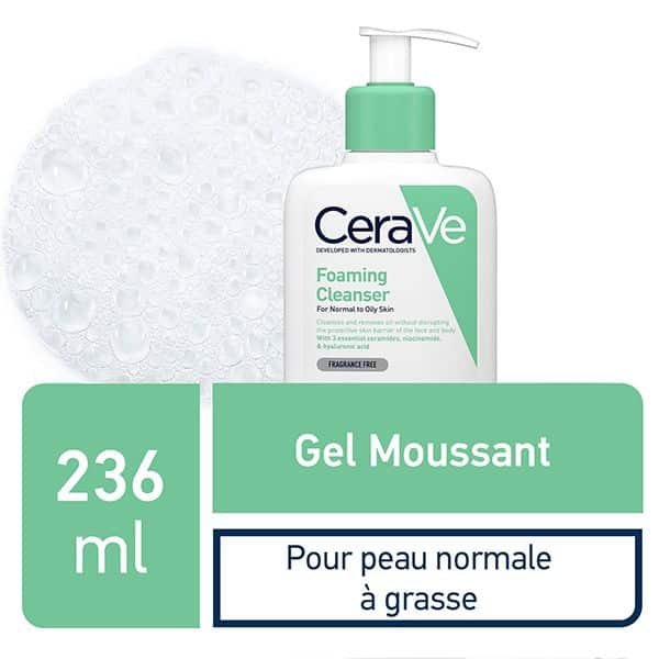 CeraVe Gel Moussant Nettoyant Peau Normale à Grasse | 236ml