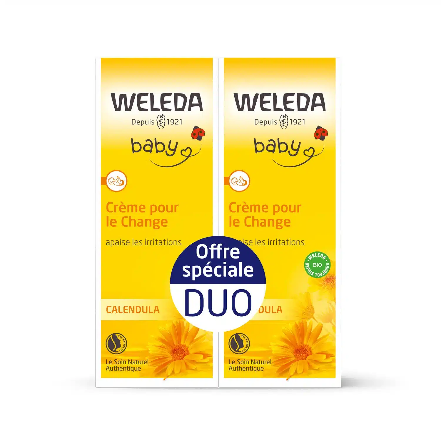 Weleda Duo Crème pour le Change au Calendula Bio (2 x 75ml) 